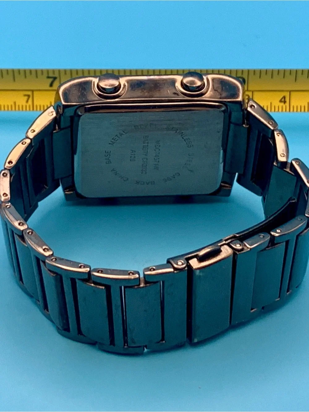 Men’s Digital Tank Wristwatch Chrono Day Date Backlight Alarm Dual Time Working